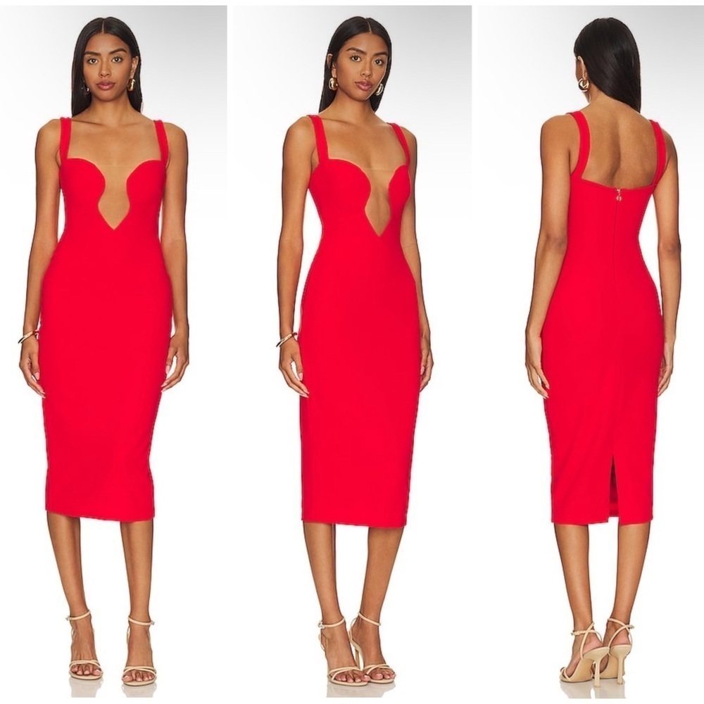Nookie Minx Midi in Cherry Size XS
